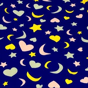 🌠Celestial stretch cotton drawstring pajama pants with star/moon/heart print